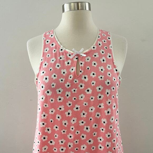 Kate Spade Floral Print Chemise Nightgown Sleep Dress Cotton Modal Pink Large - Picture 3 of 10